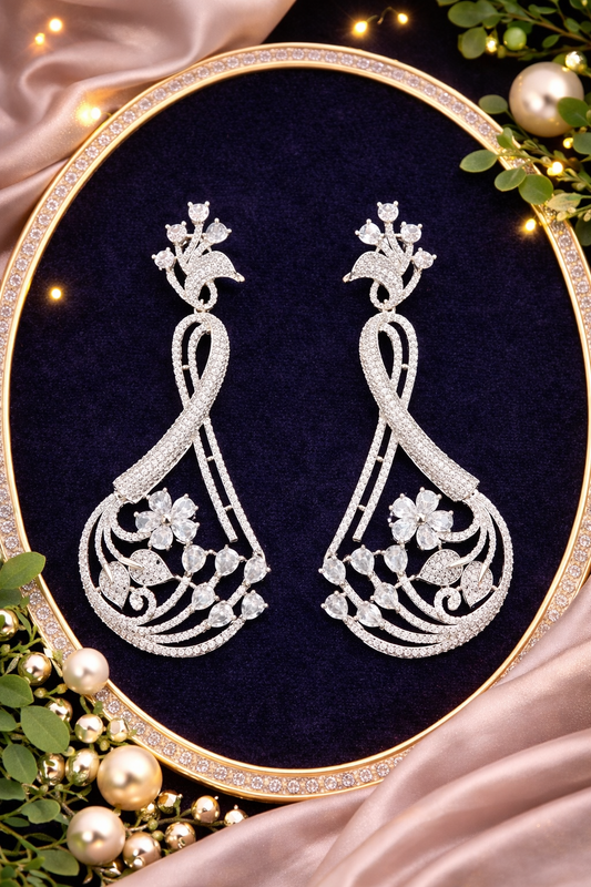 أقراط متدلية بزخارف الشريط والبايسلي الزهرية | earring-44