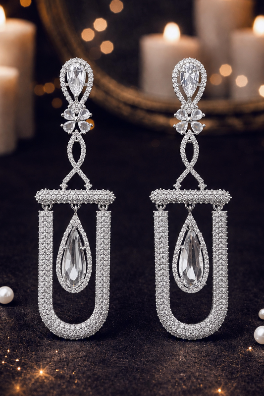 U-Link Floral Party Drop Earrings | MirakiStylez