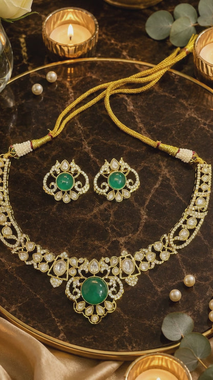 Rajsi Royal Kundan Necklace Set | necklace-39